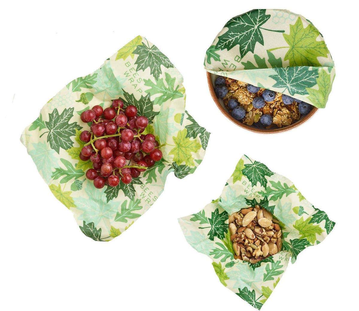 Bee's Wrap - Assorted Sizes - Pack of 3 - Forest Floor Print - Gift & Gather