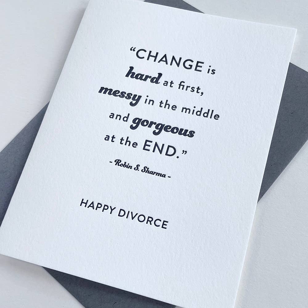 Card - Change is Gorgeous - Divorce - Gift & Gather