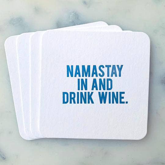 Coasters - Namastay In and Drink Wine - Gift & Gather