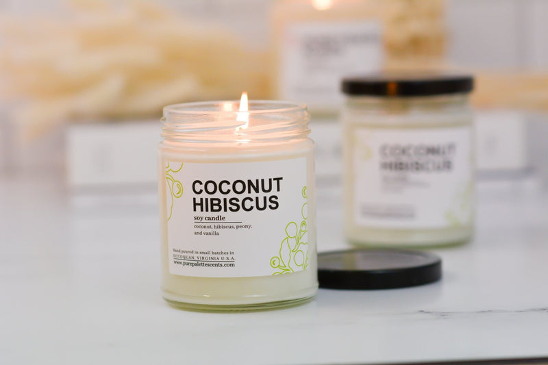 Coconut Hibiscus Soy Candle - Gift & Gather