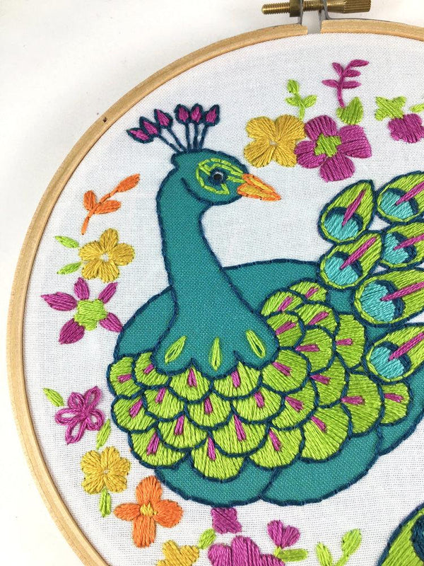 Peacock embroidery kit — rikrack