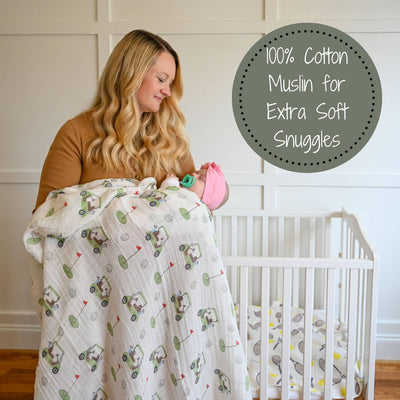 Golf A Round Baby Swaddle Blanket - Gift & Gather