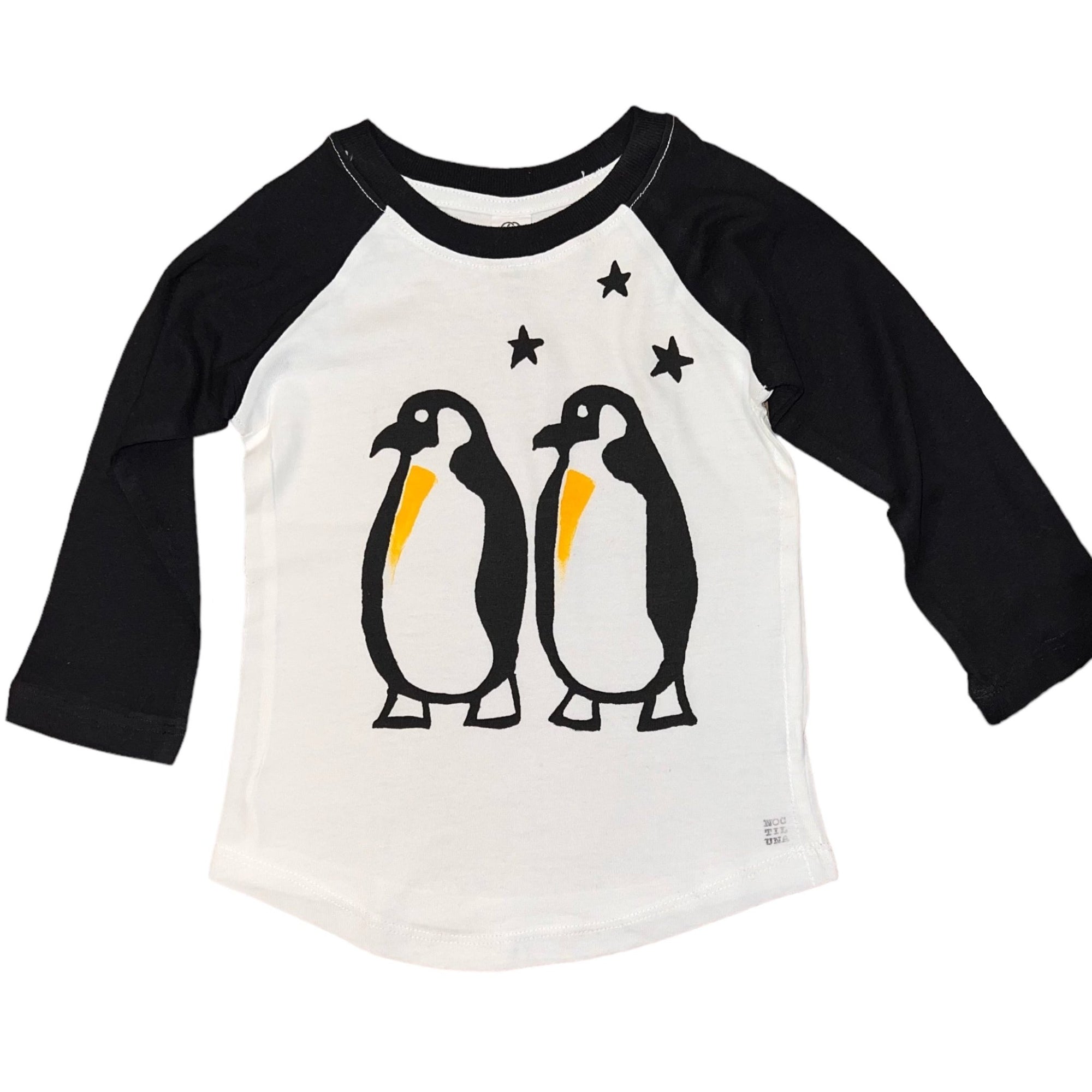 Kids Raglan Shirt - Penguin - Long Sleeve - Gift & Gather