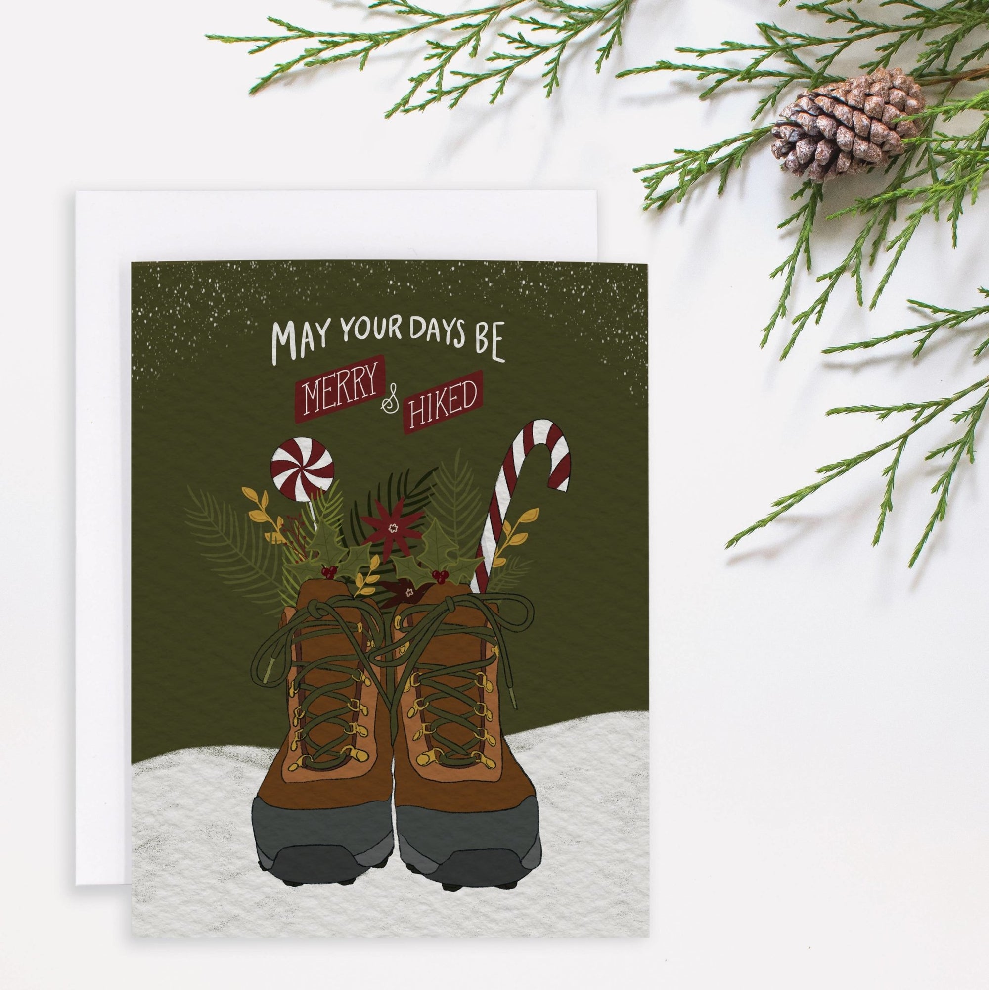 May Your Days be Merry and Hiked Christmas Card Set - Gift & Gather