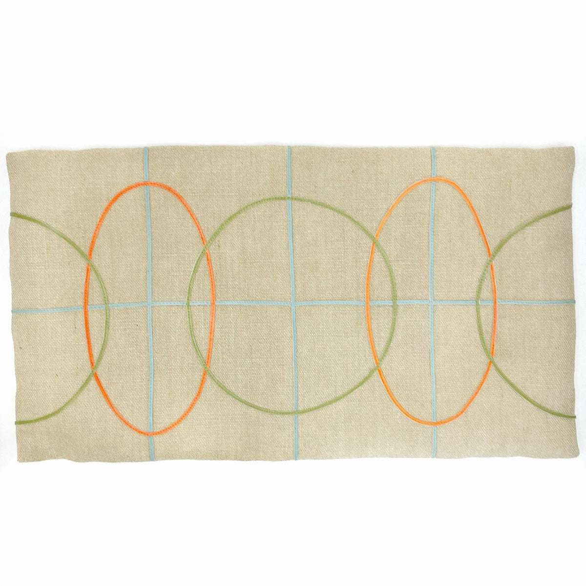 Pillow Cover 21x12 - Tan - Mid Century Geometric Ovals/Circles - Gift & Gather