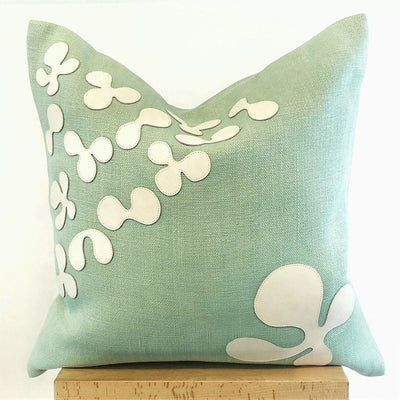 Pillow Cover Square - Mint Green - Mid Century Splatter Blots - Gift & Gather