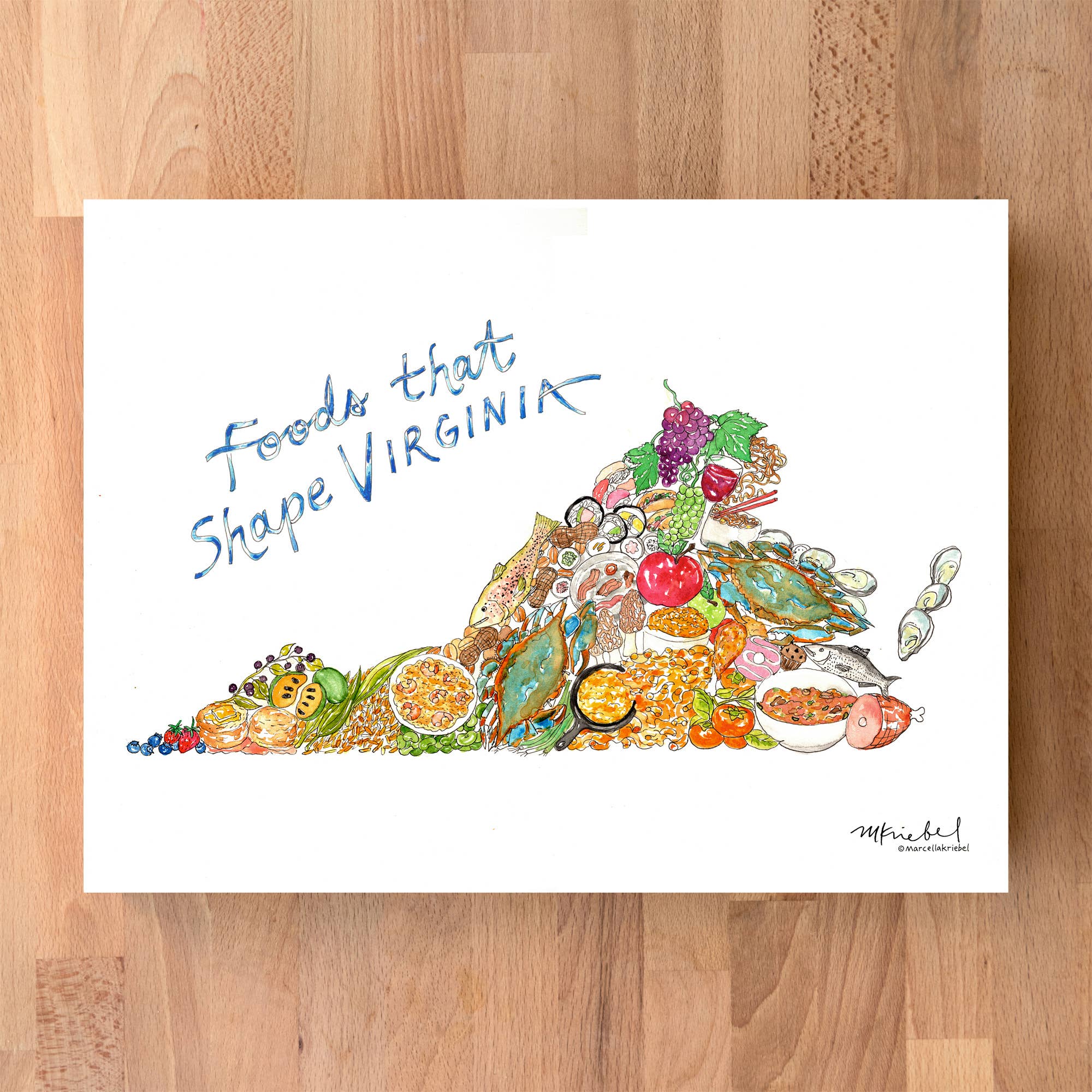 Print - Foods that Shape Virginia - Gift & Gather