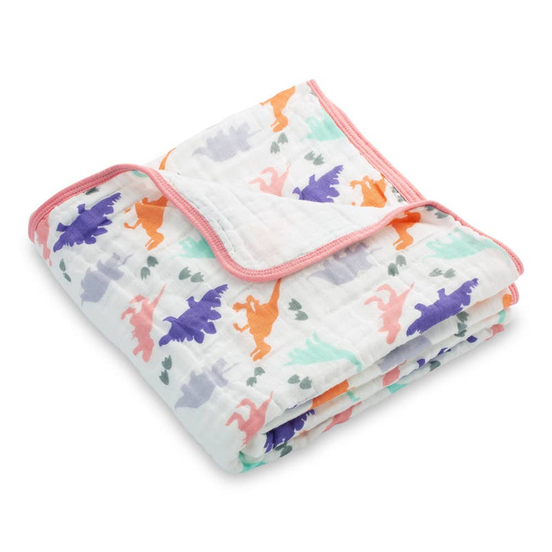 Rawr-Some Girly Baby Toddler Muslin Quilt - Gift & Gather