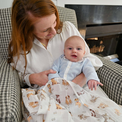Woof Woof Baby Swaddle Blanket - Gift & Gather