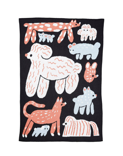 Bow Wow - Knit Baby & Kid's Blanket - Cotton - Made in US: Red Clay in Organic Cotton