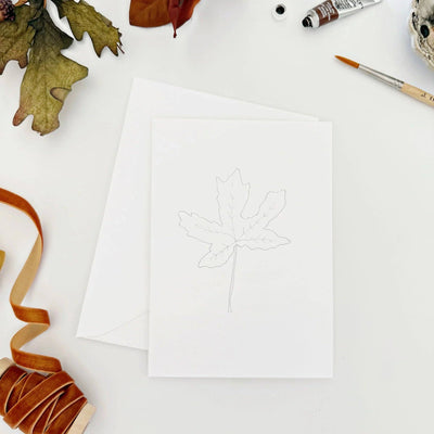 Paintable Notecards - Fall Leaves