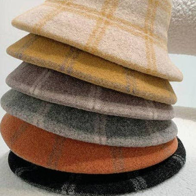 Bucket Hat - Plaid Wool - Teal