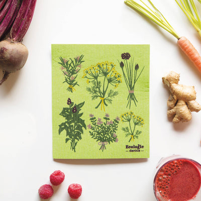 Swedish Dishcloth - Fresh Herbs
