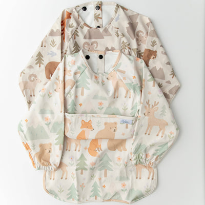 The Grayson Long Sleeve Bib - Woodland Blooms