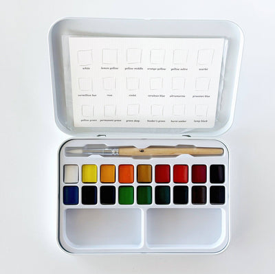 Watercolor Paint Set  - 18 Colors With Brush