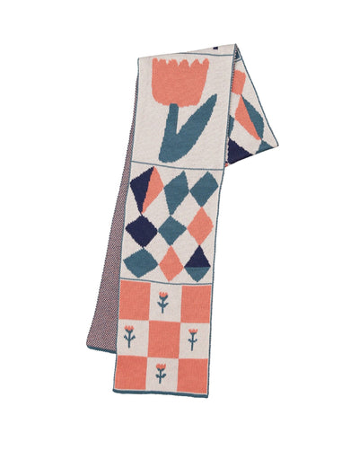 Toni Darling Frank - Knit Scarf - Cotton - Made in USA: Blue Clementine in Egyptian Cotton
