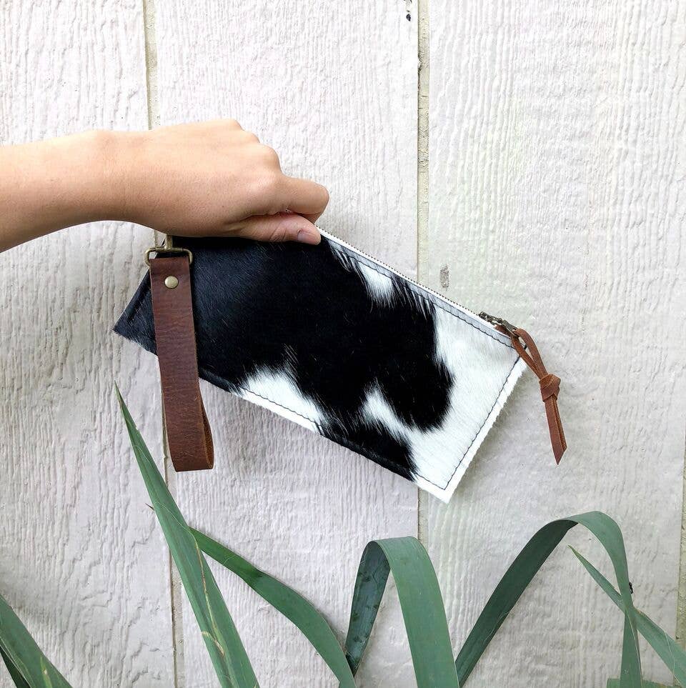 Cowhide Wristlet