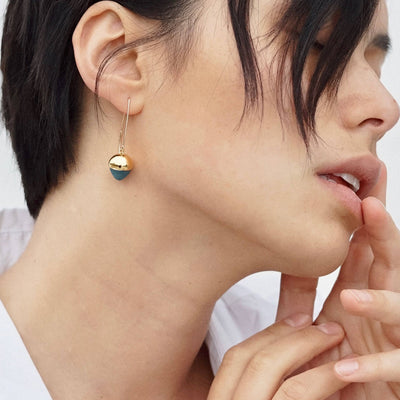 Earrings - Gold Dipped Acorn