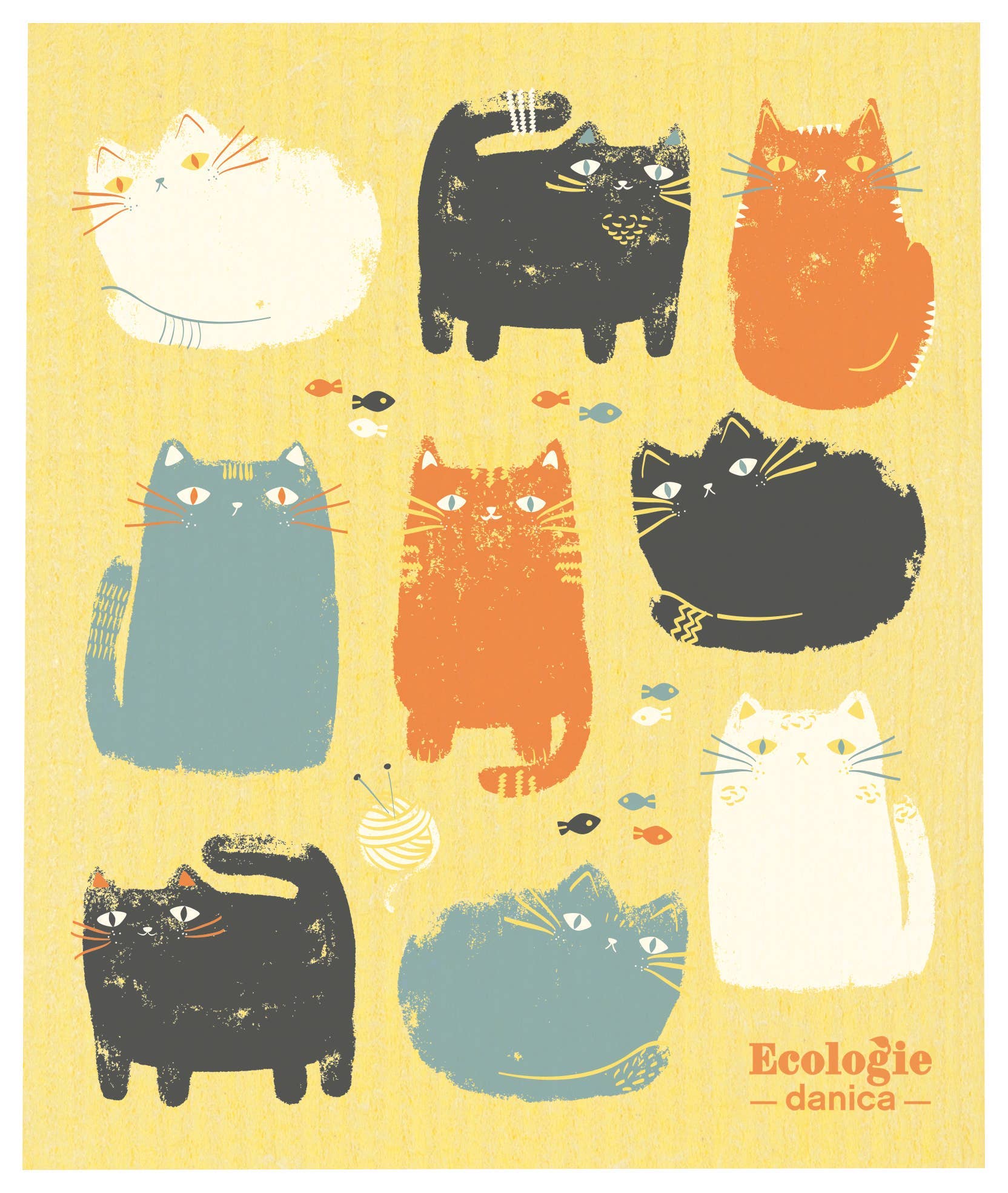 Swedish Dishcloth - Purrfect Pals