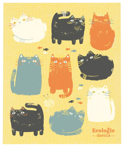Swedish Dishcloth - Purrfect Pals