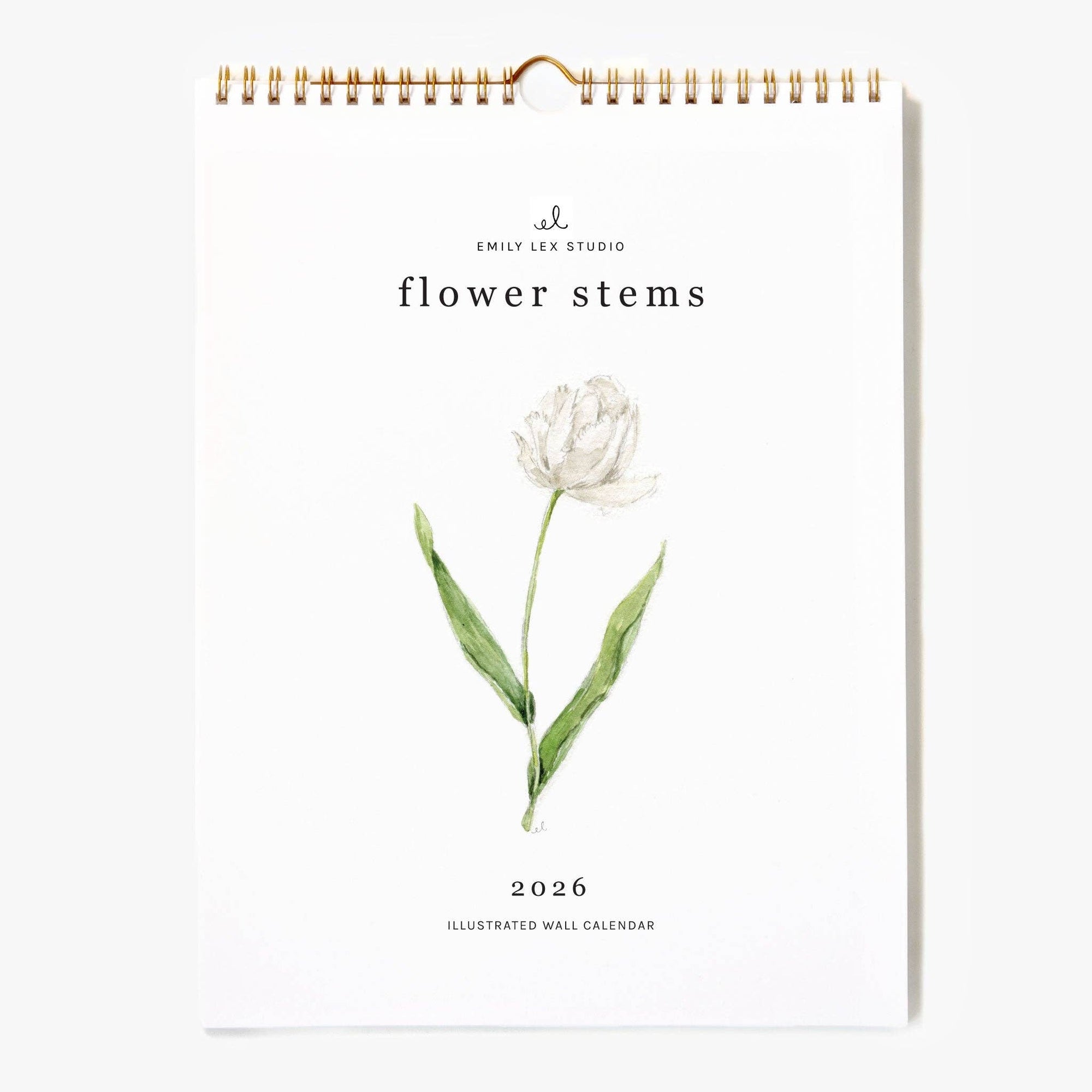2026 Calendar - Flower Stems