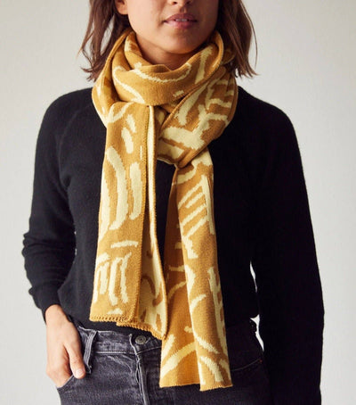 Fold - Knit Scarf - Made in USA: Red Lip in Organic Cotton