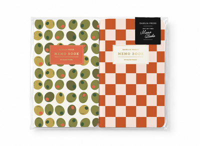 Pocket Notebooks - Olive/Checker