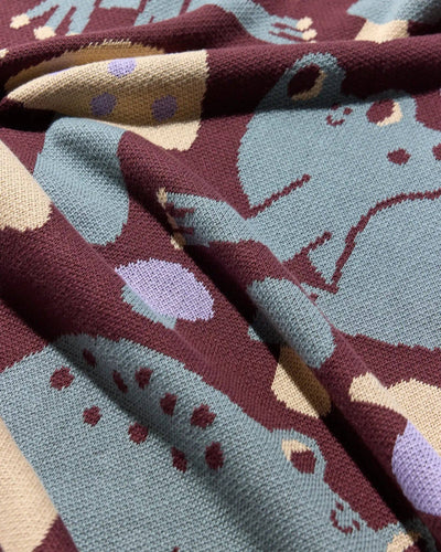 Hoppy Place - Knit Baby & Kid's Blanket - Cotton - USA Made: Forest Green in Egyptian Cotton