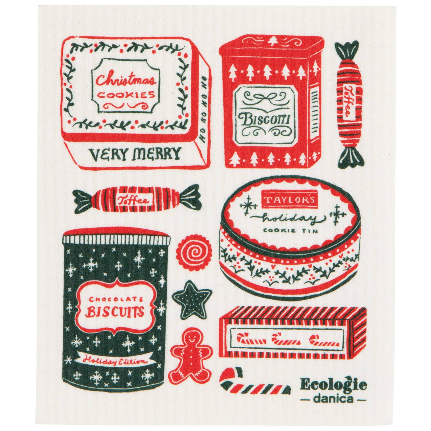 Swedish Dishcloth - Sugar & Spice Christmas