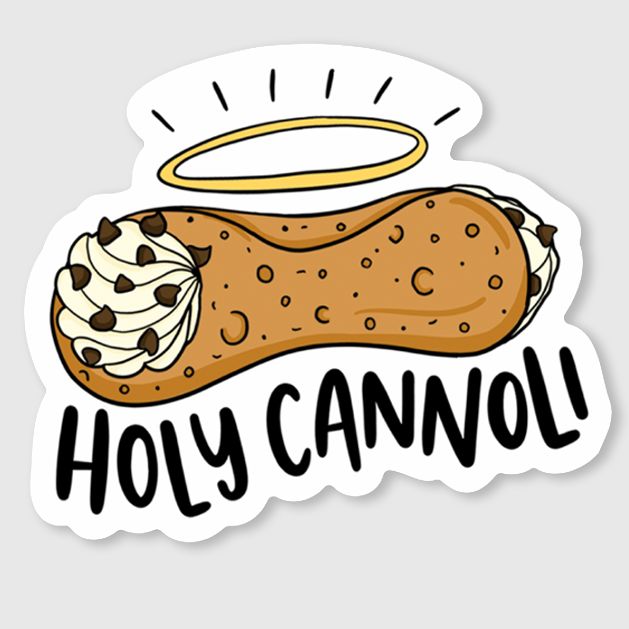 Illustrated cannoli sticker