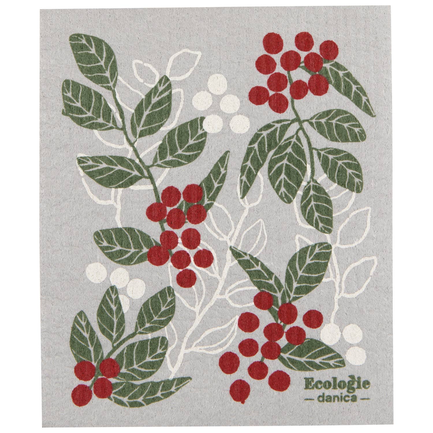 Merry Berry Christmas Swedish Dishcloth