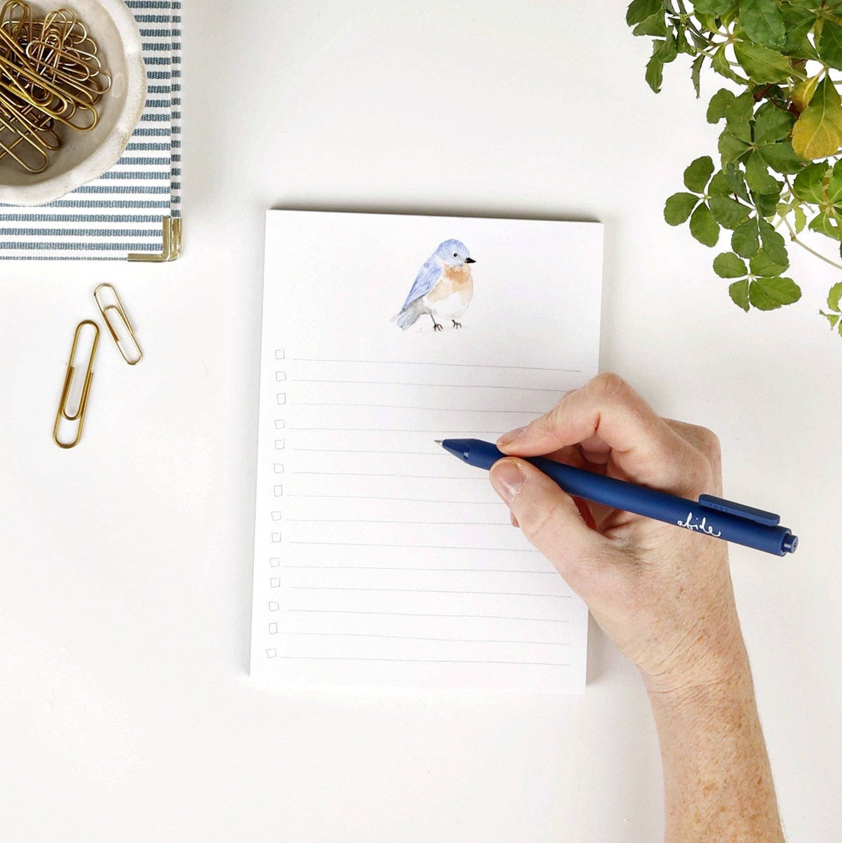 Checklist Notepad - Hobnail Bouquet