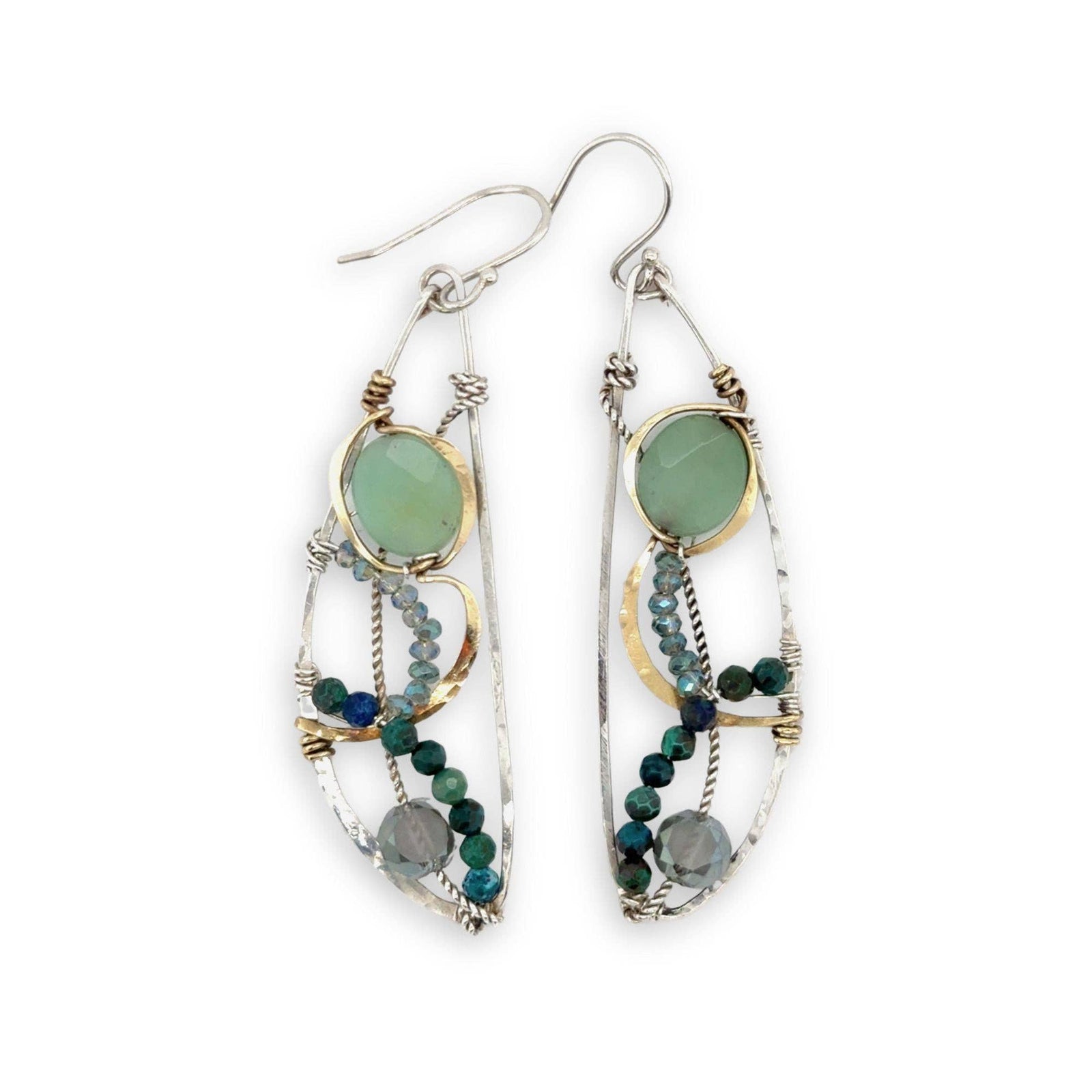 Earrings - Jade and Turquoise Dragonfly