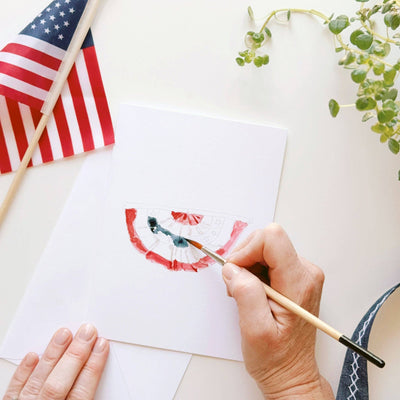 Paintable Notecard - Americana