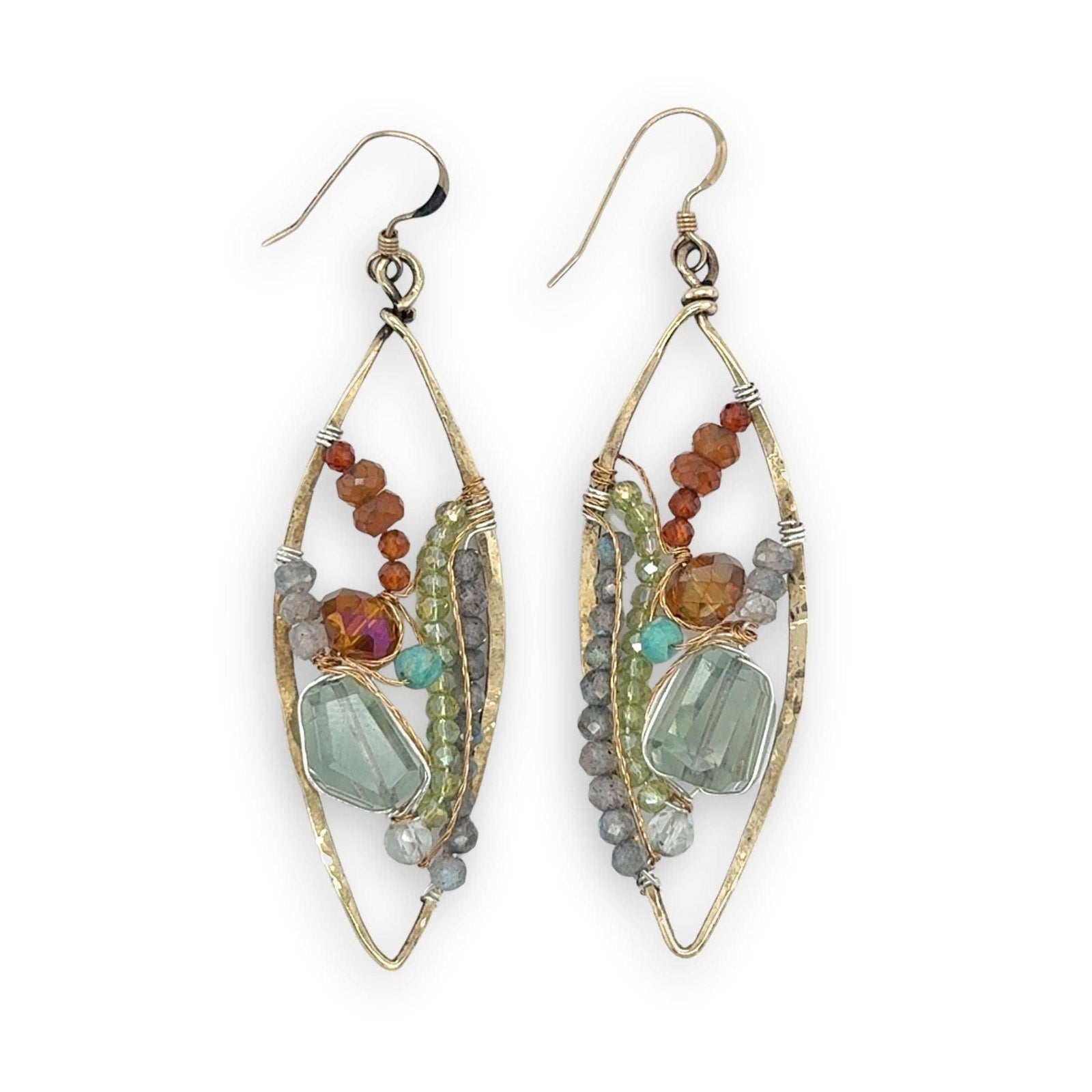 Earrings - Gemstone Stain Glass