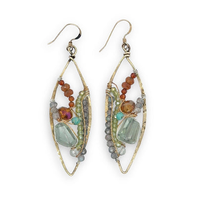 Earrings - Gemstone Stain Glass