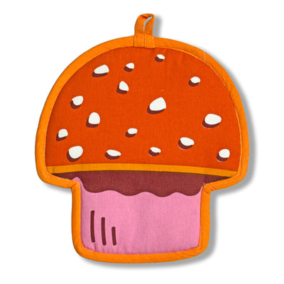Pot Holder w/ Pocket - Mushroom