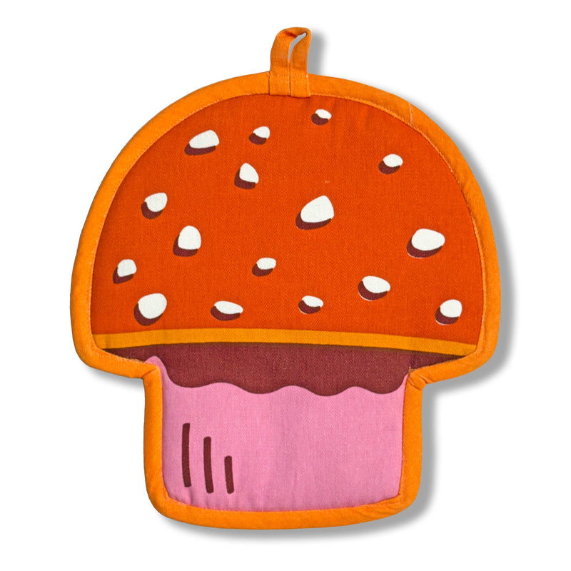 Pot Holder w/ Pocket - Mushroom
