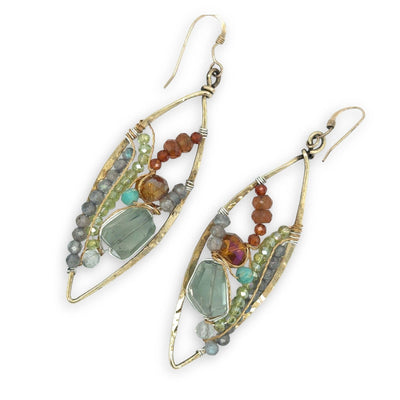 Earrings - Gemstone Stain Glass