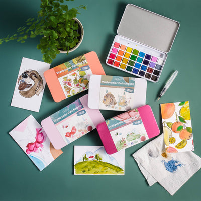 Watercolor Painting Kit - Winter Village