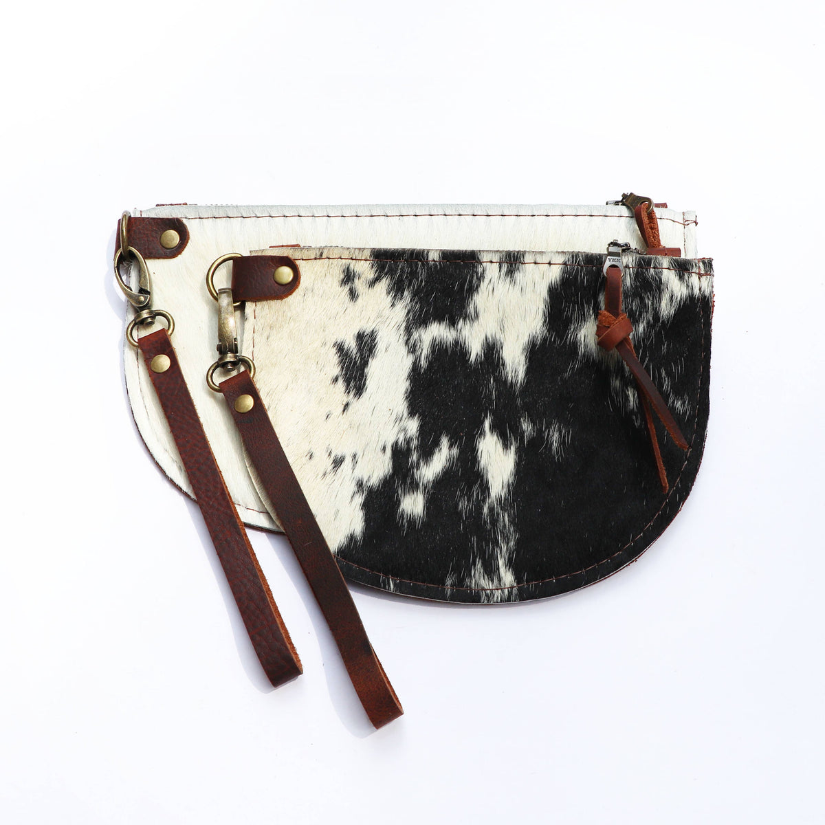Cowhide Wristlet - Half Moon