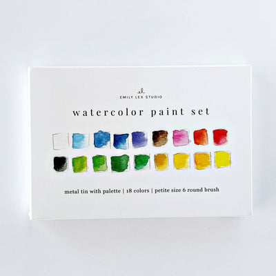 Watercolor Paint Set  - 18 Colors With Brush