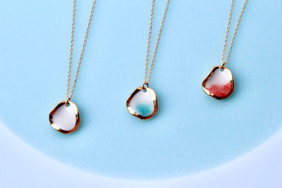 Summer Reef Necklace: Red Glaze