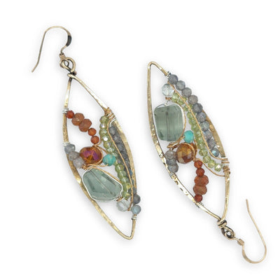 Earrings - Gemstone Stain Glass