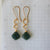 Earrings - Labradorite Shield