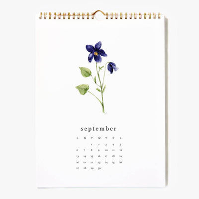 2026 Calendar - Flower Stems