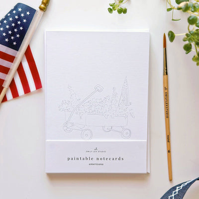 Paintable Notecard - Americana