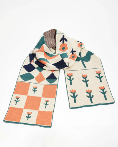 Toni Darling Frank - Knit Scarf - Cotton - Made in USA: Blue Clementine in Egyptian Cotton