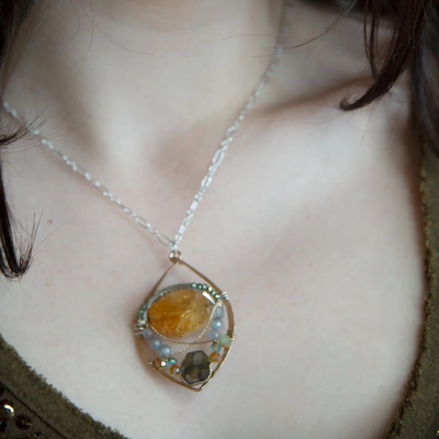 Necklace - Sunshine Drop Citrine
