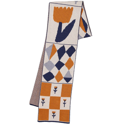 Toni Darling Frank - Knit Scarf - Cotton - Made in USA: Blue Clementine in Egyptian Cotton
